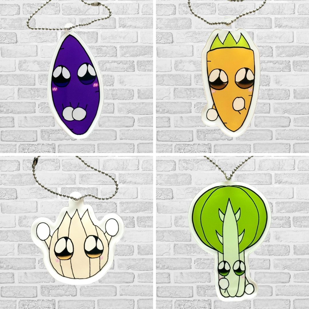 アクリルキーホルダー オリジナル やさいのキャラクター 障害のある子が描くキャラクター