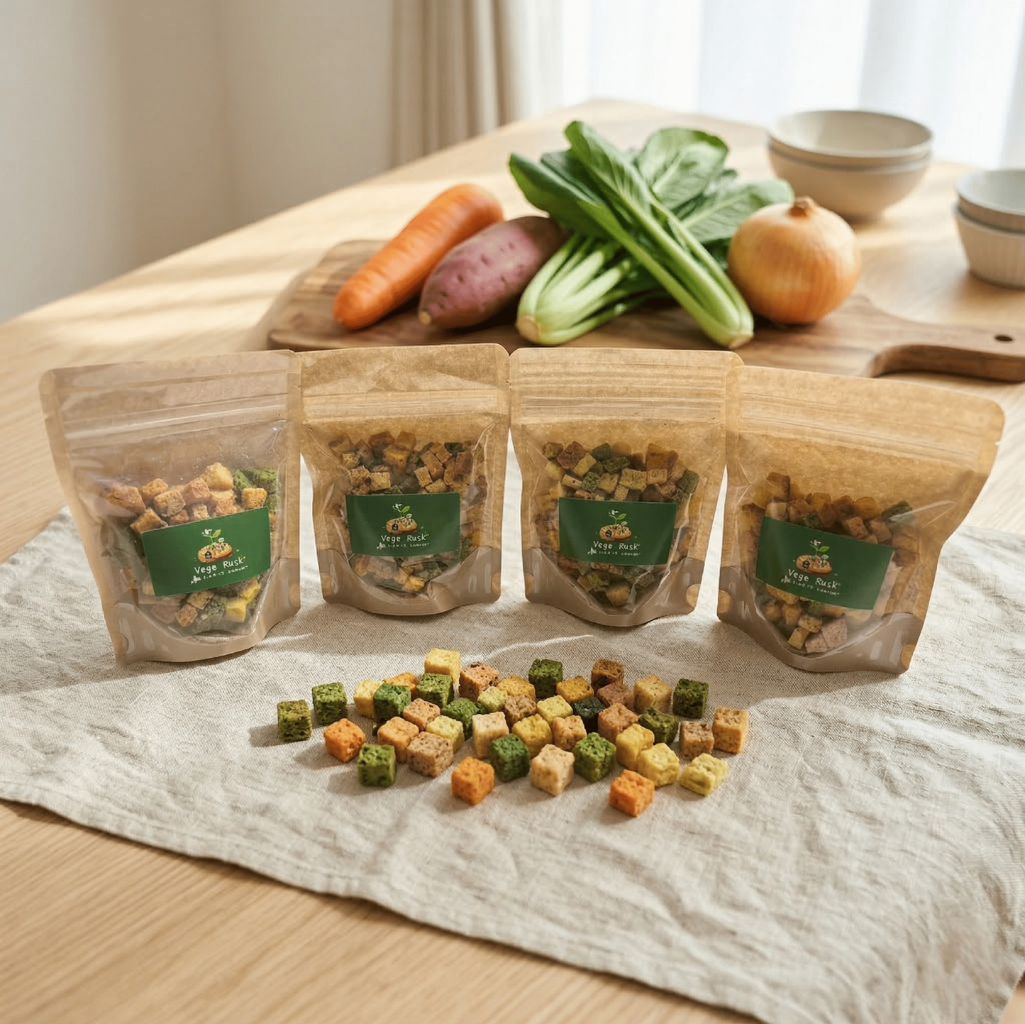 【送料込】北海道野菜のひとくちベジラスクセット
Vege Rusk 〜a gift of もったいない〜